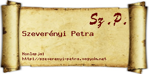 Szeverényi Petra névjegykártya