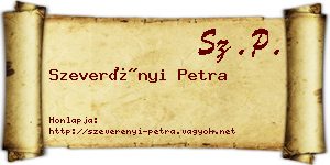 Szeverényi Petra névjegykártya